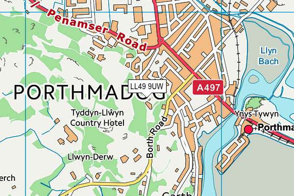 LL49 9UW map - OS VectorMap District (Ordnance Survey) LL49 9UW map - OS VectorMap District (Ordnance Survey)