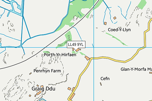 LL49 9YL map - OS VectorMap District (Ordnance Survey) LL49 9YL map - OS VectorMap District (Ordnance Survey)