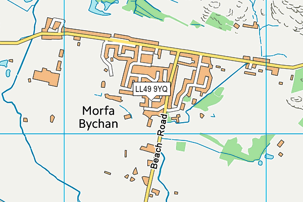 LL49 9YQ map - OS VectorMap District (Ordnance Survey) LL49 9YQ map - OS VectorMap District (Ordnance Survey)