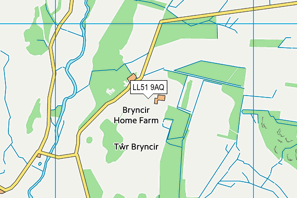 LL51 9AQ map - OS VectorMap District (Ordnance Survey) LL51 9AQ map - OS VectorMap District (Ordnance Survey)