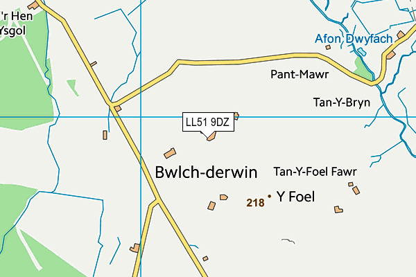 LL51 9DZ map - OS VectorMap District (Ordnance Survey) LL51 9DZ map - OS VectorMap District (Ordnance Survey)