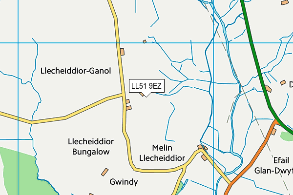 LL51 9EZ map - OS VectorMap District (Ordnance Survey) LL51 9EZ map - OS VectorMap District (Ordnance Survey)
