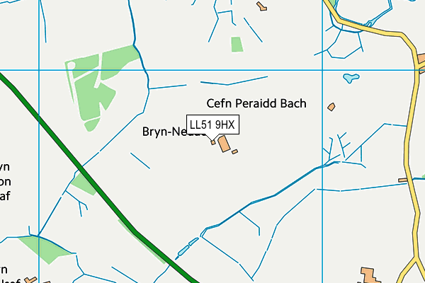 LL51 9HX map - OS VectorMap District (Ordnance Survey) LL51 9HX map - OS VectorMap District (Ordnance Survey)