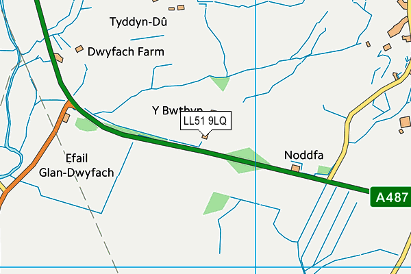 LL51 9LQ map - OS VectorMap District (Ordnance Survey) LL51 9LQ map - OS VectorMap District (Ordnance Survey)