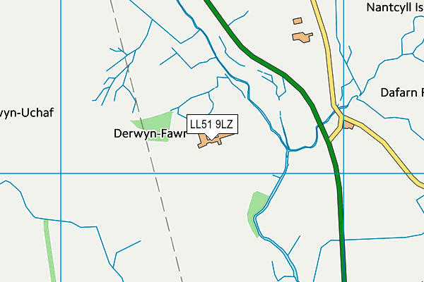 LL51 9LZ map - OS VectorMap District (Ordnance Survey) LL51 9LZ map - OS VectorMap District (Ordnance Survey)