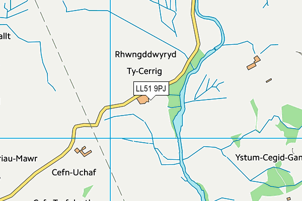 LL51 9PJ map - OS VectorMap District (Ordnance Survey) LL51 9PJ map - OS VectorMap District (Ordnance Survey)