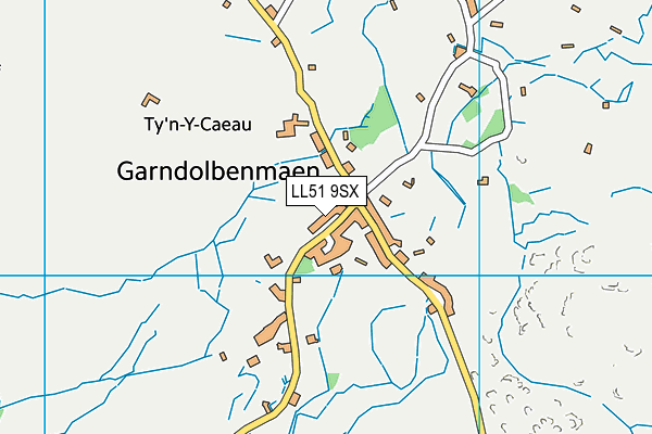 LL51 9SX map - OS VectorMap District (Ordnance Survey) LL51 9SX map - OS VectorMap District (Ordnance Survey)