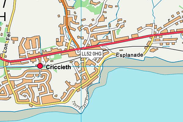 LL52 0HG map - OS VectorMap District (Ordnance Survey) LL52 0HG map - OS VectorMap District (Ordnance Survey)