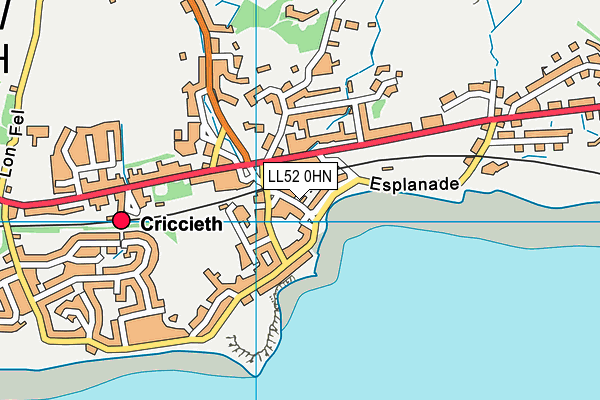 LL52 0HN map - OS VectorMap District (Ordnance Survey) LL52 0HN map - OS VectorMap District (Ordnance Survey)