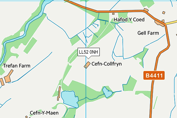 LL52 0NH map - OS VectorMap District (Ordnance Survey) LL52 0NH map - OS VectorMap District (Ordnance Survey)