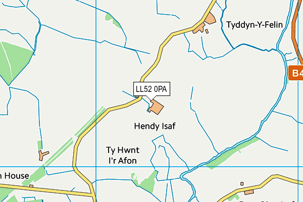 LL52 0PA map - OS VectorMap District (Ordnance Survey) LL52 0PA map - OS VectorMap District (Ordnance Survey)