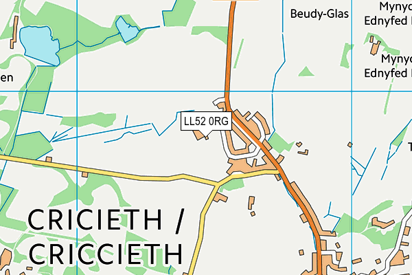 LL52 0RG map - OS VectorMap District (Ordnance Survey) LL52 0RG map - OS VectorMap District (Ordnance Survey)