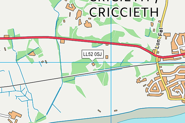 LL52 0SJ map - OS VectorMap District (Ordnance Survey) LL52 0SJ map - OS VectorMap District (Ordnance Survey)