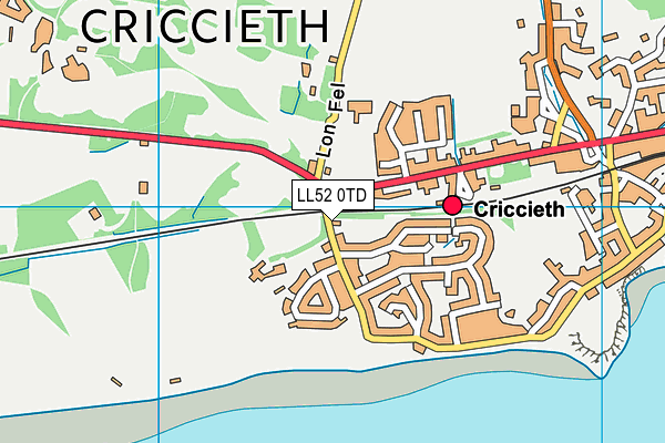 LL52 0TD map - OS VectorMap District (Ordnance Survey) LL52 0TD map - OS VectorMap District (Ordnance Survey)