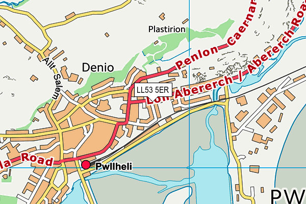 LL53 5ER map - OS VectorMap District (Ordnance Survey) LL53 5ER map - OS VectorMap District (Ordnance Survey)