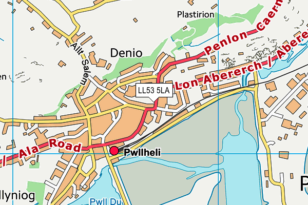 LL53 5LA map - OS VectorMap District (Ordnance Survey) LL53 5LA map - OS VectorMap District (Ordnance Survey)