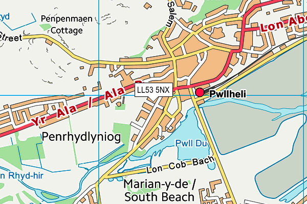 LL53 5NX map - OS VectorMap District (Ordnance Survey)