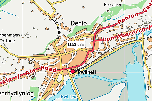 LL53 5SE map - OS VectorMap District (Ordnance Survey) LL53 5SE map - OS VectorMap District (Ordnance Survey)