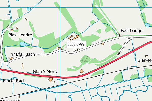 LL53 6PW map - OS VectorMap District (Ordnance Survey) LL53 6PW map - OS VectorMap District (Ordnance Survey)