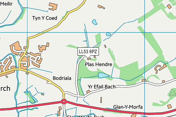 LL53 6PZ map - OS VectorMap District (Ordnance Survey) LL53 6PZ map - OS VectorMap District (Ordnance Survey)