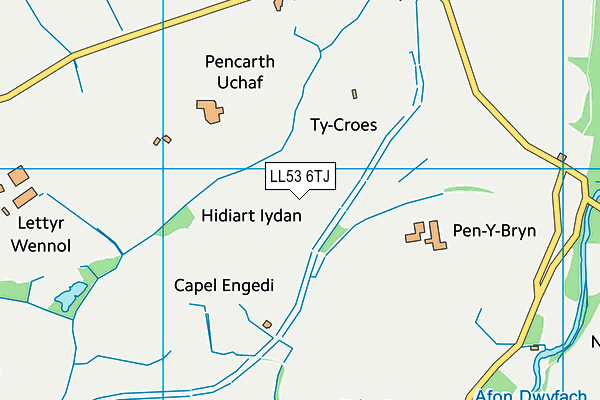 LL53 6TJ map - OS VectorMap District (Ordnance Survey) LL53 6TJ map - OS VectorMap District (Ordnance Survey)