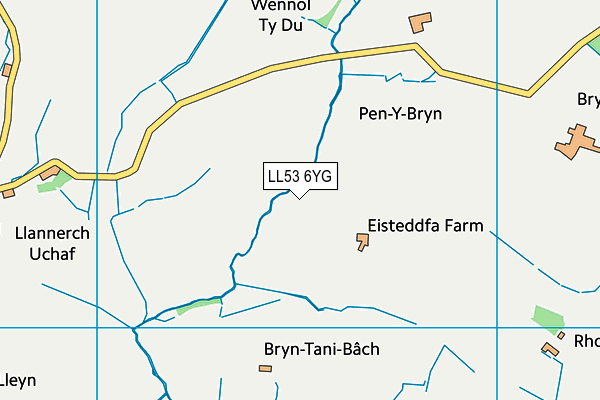 LL53 6YG map - OS VectorMap District (Ordnance Survey) LL53 6YG map - OS VectorMap District (Ordnance Survey)