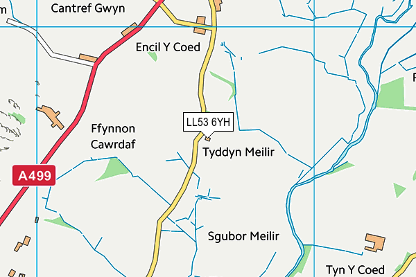 LL53 6YH map - OS VectorMap District (Ordnance Survey)