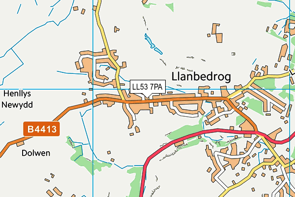 LL53 7PA map - OS VectorMap District (Ordnance Survey) LL53 7PA map - OS VectorMap District (Ordnance Survey)