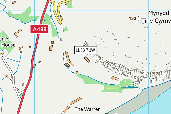 LL53 7UW map - OS VectorMap District (Ordnance Survey) LL53 7UW map - OS VectorMap District (Ordnance Survey)