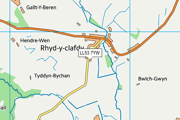 LL53 7YW map - OS VectorMap District (Ordnance Survey) LL53 7YW map - OS VectorMap District (Ordnance Survey)