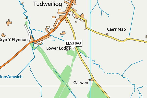 LL53 8AJ map - OS VectorMap District (Ordnance Survey)