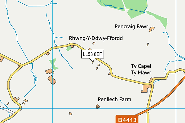 LL53 8EF map - OS VectorMap District (Ordnance Survey) LL53 8EF map - OS VectorMap District (Ordnance Survey)