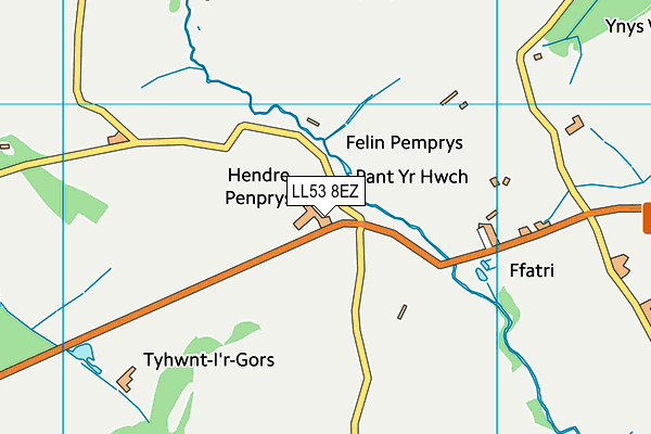 LL53 8EZ map - OS VectorMap District (Ordnance Survey) LL53 8EZ map - OS VectorMap District (Ordnance Survey)