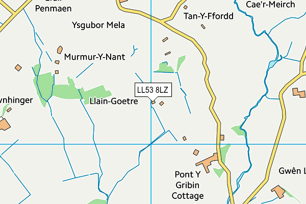 LL53 8LZ map - OS VectorMap District (Ordnance Survey) LL53 8LZ map - OS VectorMap District (Ordnance Survey)