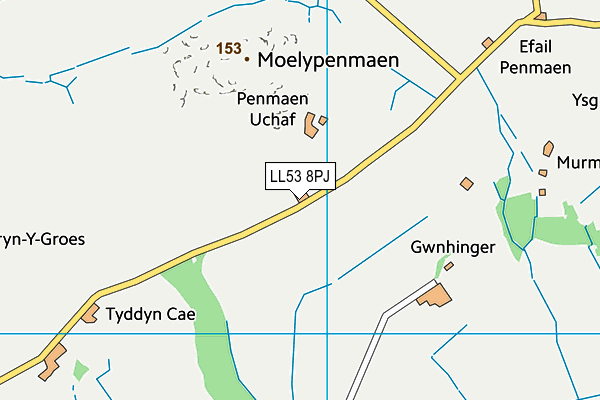 LL53 8PJ map - OS VectorMap District (Ordnance Survey)