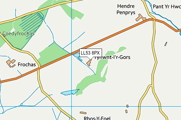 LL53 8PX map - OS VectorMap District (Ordnance Survey) LL53 8PX map - OS VectorMap District (Ordnance Survey)