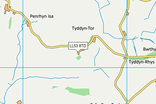 LL53 8TD map - OS VectorMap District (Ordnance Survey) LL53 8TD map - OS VectorMap District (Ordnance Survey)