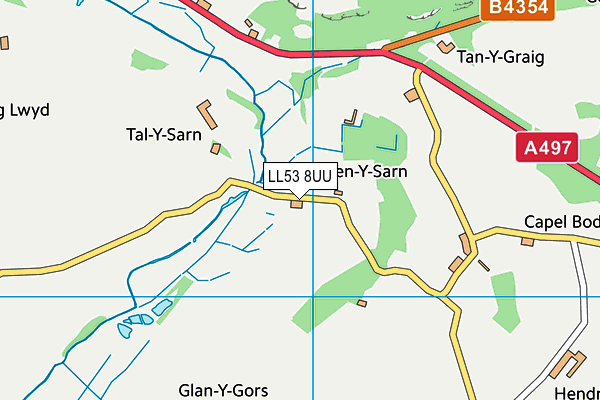 LL53 8UU map - OS VectorMap District (Ordnance Survey) LL53 8UU map - OS VectorMap District (Ordnance Survey)