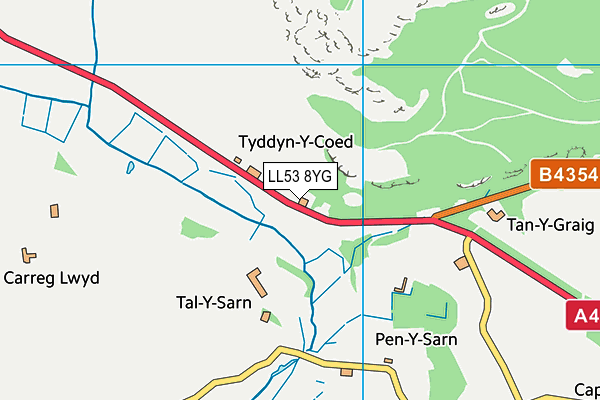 LL53 8YG map - OS VectorMap District (Ordnance Survey) LL53 8YG map - OS VectorMap District (Ordnance Survey)