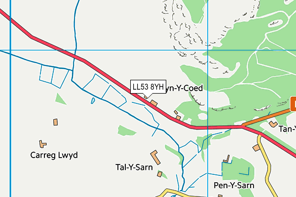 LL53 8YH map - OS VectorMap District (Ordnance Survey) LL53 8YH map - OS VectorMap District (Ordnance Survey)