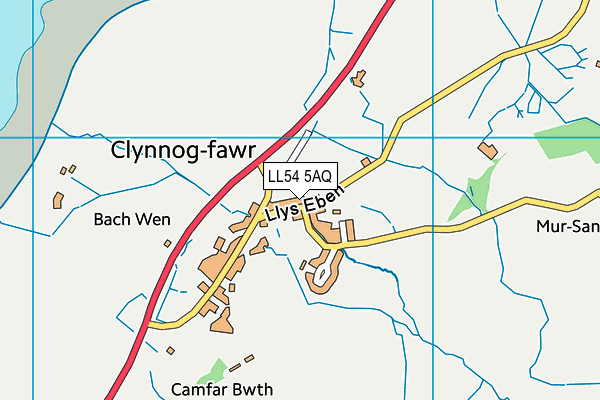 LL54 5AQ map - OS VectorMap District (Ordnance Survey) LL54 5AQ map - OS VectorMap District (Ordnance Survey)