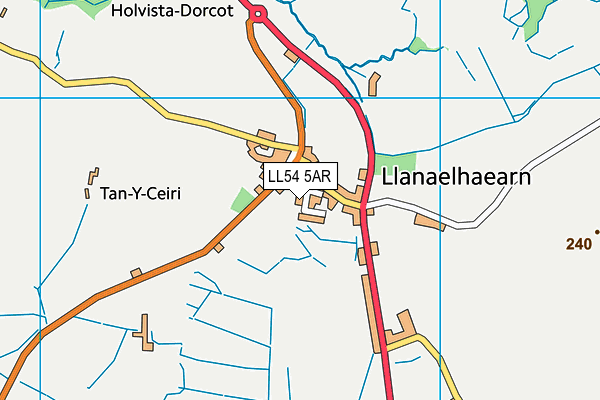 LL54 5AR map - OS VectorMap District (Ordnance Survey) LL54 5AR map - OS VectorMap District (Ordnance Survey)