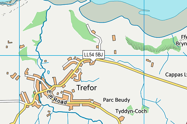 LL54 5BJ map - OS VectorMap District (Ordnance Survey) LL54 5BJ map - OS VectorMap District (Ordnance Survey)