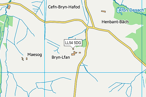 LL54 5DG map - OS VectorMap District (Ordnance Survey) LL54 5DG map - OS VectorMap District (Ordnance Survey)