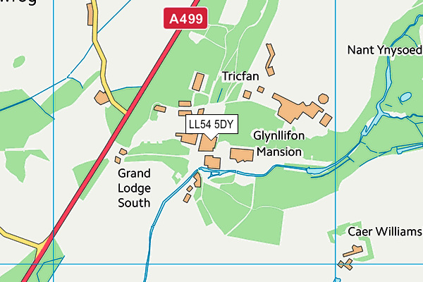 LL54 5DY map - OS VectorMap District (Ordnance Survey) LL54 5DY map - OS VectorMap District (Ordnance Survey)