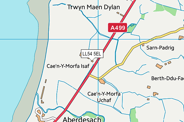 LL54 5EL map - OS VectorMap District (Ordnance Survey) LL54 5EL map - OS VectorMap District (Ordnance Survey)