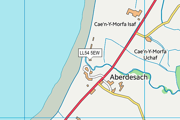LL54 5EW map - OS VectorMap District (Ordnance Survey) LL54 5EW map - OS VectorMap District (Ordnance Survey)