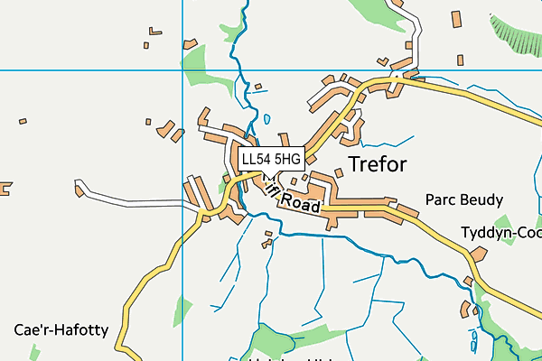 LL54 5HG map - OS VectorMap District (Ordnance Survey) LL54 5HG map - OS VectorMap District (Ordnance Survey)