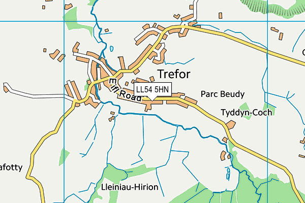 LL54 5HN map - OS VectorMap District (Ordnance Survey) LL54 5HN map - OS VectorMap District (Ordnance Survey)