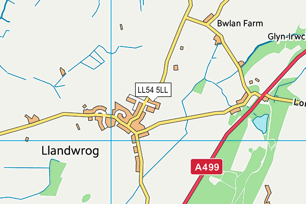 LL54 5LL map - OS VectorMap District (Ordnance Survey) LL54 5LL map - OS VectorMap District (Ordnance Survey)